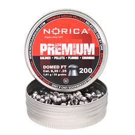Norica Premium Diabolo Domed FT Kal. 6,35mm Rundkopf 1,61g 200er Dose