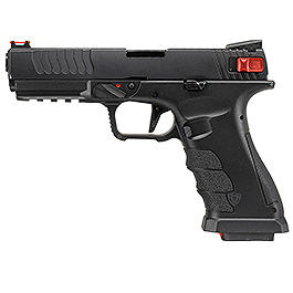 APS Shark CO2 Luftpistole Kal. 4,5 mm BB Metallschlitten Blowback schwarz