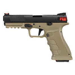 APS Shark CO2 Luftpistole Kal. 4,5 mm BB Metallschlitten Blowback Dark Earth