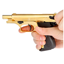 Record 2015 Schreckschuss Pistole Kal. 9mm P.A.K Sonderedition gold Bild 5