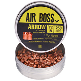 Air Boss Diabolo Arrow Copper Kal. 5,5 mm Hohlspitz 250er Dose verkupfert