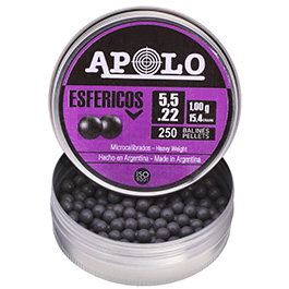 Apolo Blei-BBs Esfricos Kal. 5,5 mm schwarz 250er Dose