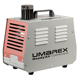 Umarex ReadyAir Compressor für Pressluftwaffen max. 300 bar/4.500 psi 230V/12V grau inkl. Füllschlauch und Adapter