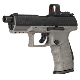 Walther PPQ M2 Q4 TAC Combo CO2-Luftpistole Kal. 4,5mm Diabolo Blowback Metallschlitten schwarz/grau inkl. RedDot