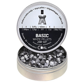 Coal Flachkopf-Diabolos Basic White Pellets Kal. 4,5mm 200er Dose