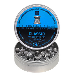 Coal White Pellets Classic Flachkopf-Diabolos Kal. 5,5mm 100er Dose