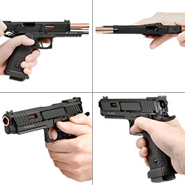 KLI Hi-Capa 5.1 Baba Yaga Beta CO2 Luftpistole Kal. 4,5 mm BB Vollmetall Blowback schwarz Bild 10