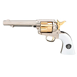 Colt Single Action Army .45 Smoke Wagon CO2-Revolver Kal. 4,5mm Diabolo silber/gold Limited Edition