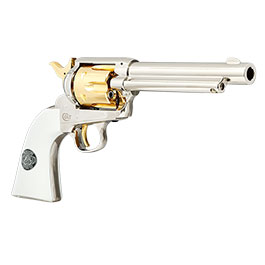 Kleinbild 11 Colt Single Action Army .45 Smoke Wagon CO2-Revolver Kal. 4,5mm Diabolo silber/gold Limited Edition