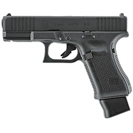 Glock 19 Gen5 MOS CO2 Luftpistole Kal. 4,5mm BB Blowback Metallschlitten schwarz inkl. Adapterplatten