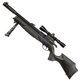 Gamo Arrow Pressluftgewehr PCP Kal. 4,5mm Diabolo 10-schssig schwarz inkl. 10-Schuss Magazin, Zielfernrohr WR 3-9x40 & Zwei