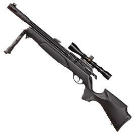 Gamo Arrow Pressluftgewehr PCP Kal. 4,5mm Diabolo 10-schssig schwarz inkl. 10-Schuss Magazin, Zielfernrohr WR 3-9x40 & Zwei