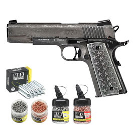 Sig Sauer 1911 WTP Special Edition CO2 Pistole 4,5 mm - Komplettset mit CO2, Stahlkugeln & Kupfer-BBs