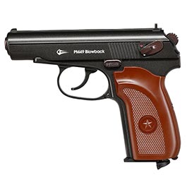 Produktbild zu Borner PM49 CO2 Luftpistole Kal. 4,5 mm BB Blowback Metallsc ...