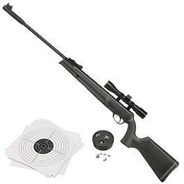 UX Prymex Knicklauf Luftgewehr Kal. 4,5 mm Diabolo schwarz inkl. 4x32 Zielfernrohr / Diabolos / Zielscheiben