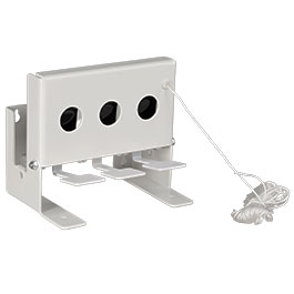 ASG 3-Loch Match Competition Target Zielsystem aus Stahlblech mit Seilzugsystem weiss