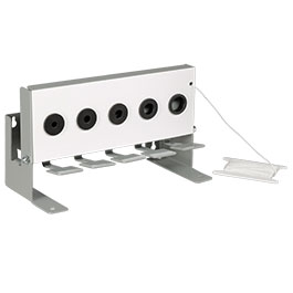 ASG 5-Loch Match Competition Target Zielsystem aus Stahlblech mit Seilzugsystem grau