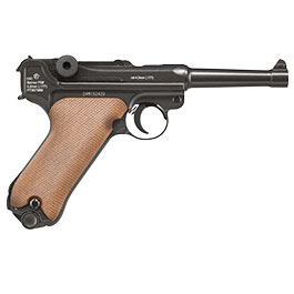 Borner P08 CO2 Luftpistole Kal. 4,5mm BB BlowBack Vollmetall dunkelgrau Bild 3