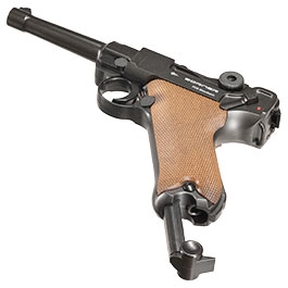 Borner P08 CO2 Luftpistole Kal. 4,5mm BB BlowBack Vollmetall dunkelgrau Bild 6