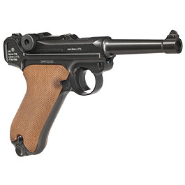 Borner P08 CO2 Luftpistole Kal. 4,5mm BB BlowBack Vollmetall dunkelgrau Bild 8