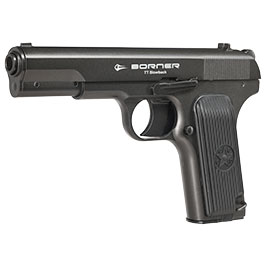 Borner TT CO2 Luftpistole Kal. 4,5mm BB BlowBack Vollmetall dunkelgrau Bild 2