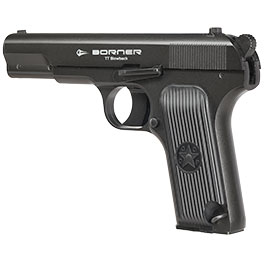 Borner TT CO2 Luftpistole Kal. 4,5mm BB BlowBack Vollmetall dunkelgrau Bild 4