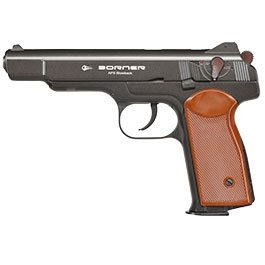 Borner APS CO2 Luftpistole Kal. 4,5mm BB BlowBack Vollmetall schwarz
