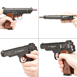 Borner APS CO2 Luftpistole Kal. 4,5mm BB BlowBack Vollmetall schwarz Bild 10