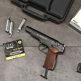 Borner APS-M CO2 Luftpistole Kal. 4,5mm BB Non-BlowBack Vollmetall schwarz Bild 1 xxx: