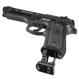 Borner 92 CO2 Luftpistole Kal. 4,5mm BB und Diabolo BlowBack mit Metallschlitten schwarz Bild 6