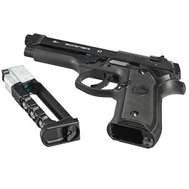 Borner 92 CO2 Luftpistole Kal. 4,5mm BB und Diabolo BlowBack mit Metallschlitten schwarz Bild 7