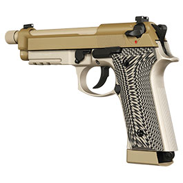 Kleinbild 10 KLI M92A3 CO2 Luftpistole Kal. 4,5 mm BB Vollmetall Blowback Desert Tan - G10 Grip Edition