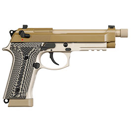 Kleinbild 5 KLI M92A3 CO2 Luftpistole Kal. 4,5 mm BB Vollmetall Blowback Desert Tan - G10 Grip Edition