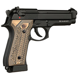 Kleinbild 6 KLI M92 CO2 Luftpistole Kal. 4,5 mm BB Vollmetall Blowback schwarz - G10 Grip Edition