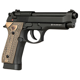 Kleinbild 9 KLI M92 CO2 Luftpistole Kal. 4,5 mm BB Vollmetall Blowback schwarz - G10 Grip Edition