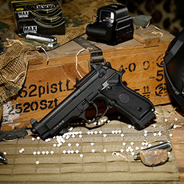 Kleinbild 1 KLI M92 Optic Ready CO2 Luftpistole Kal. 4,5 mm BB Vollmetall Blowback schwarz