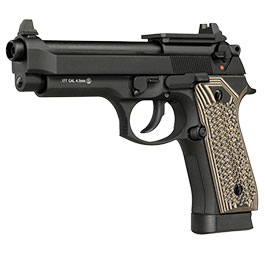 Kleinbild 2 KLI M92 Optic Ready CO2 Luftpistole Kal. 4,5 mm BB Vollmetall Blowback schwarz - G10 Grip Edition