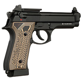 Kleinbild 6 KLI M92 Optic Ready CO2 Luftpistole Kal. 4,5 mm BB Vollmetall Blowback schwarz - G10 Grip Edition