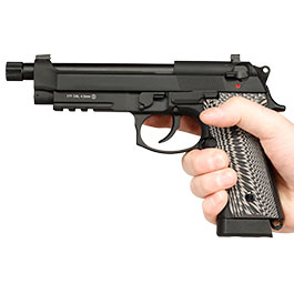 Kleinbild 3 KLI M92A3 CO2 Luftpistole Kal. 4,5 mm BB Vollmetall Blowback schwarz - G10 Grip Edition