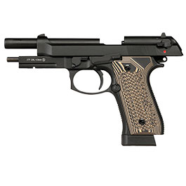 Kleinbild 4 KLI M92A1 CO2 Luftpistole Kal. 4,5 mm BB Vollmetall Blowback schwarz - G10 Grip Edition