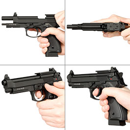 Kleinbild 8 KLI M92A1 Optic Ready CO2 Luftpistole Kal. 4,5 mm BB Vollmetall Blowback schwarz