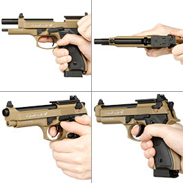 Kleinbild 8 KLI M92 Optic Ready Sahara LE CO2 Luftpistole Kal. 4,5 mm BB Vollmetall Blowback Desert Tan