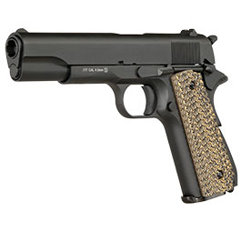 Kleinbild 2 KLI M1911-A1 CO2 Luftpistole Kal. 4,5 mm BB Blowback Vollmetall schwarz - G10 Grip Edition
