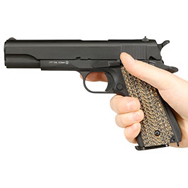 Kleinbild 3 KLI M1911-A1 CO2 Luftpistole Kal. 4,5 mm BB Blowback Vollmetall schwarz - G10 Grip Edition