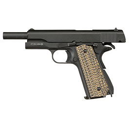 Kleinbild 4 KLI M1911-A1 CO2 Luftpistole Kal. 4,5 mm BB Blowback Vollmetall schwarz - G10 Grip Edition