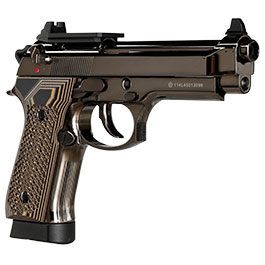 Kleinbild 9 KLI M92 Fusion Optic Ready CO2 Luftpistole Kal. 4,5 mm BB Vollmetall Blowback Blackchrome-Finish - G10 Grip Edition