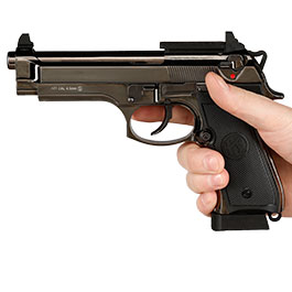 Kleinbild 3 KLI M92 Fusion Optic Ready CO2 Luftpistole Kal. 4,5 mm BB Vollmetall Blowback Blackchrome-Finish