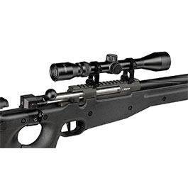 Kleinbild 10 Well L96 AWS-338 Springer Snipergewehr mit Zweibein / Zielfernrohr Kugeln 6mm BB und Kugelfang mit Netz