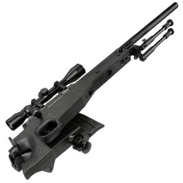 Kleinbild 6 Well L96 AWS-338 Springer Snipergewehr mit Zweibein / Zielfernrohr Kugeln 6mm BB und Kugelfang mit Netz