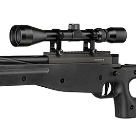 Kleinbild 8 Well L96 AWS-338 Springer Snipergewehr mit Zweibein / Zielfernrohr Kugeln 6mm BB und Kugelfang mit Netz